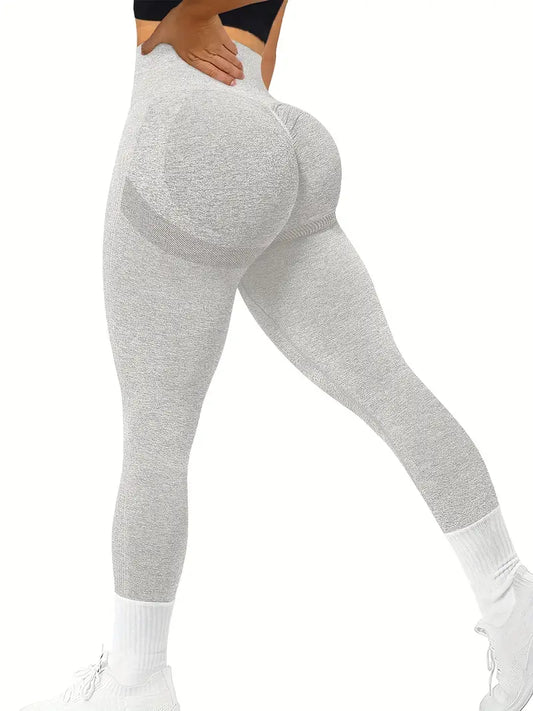 High Waisted Seamless Leggings - White